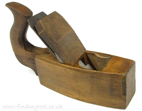 wooden smoothing plane with rear handle