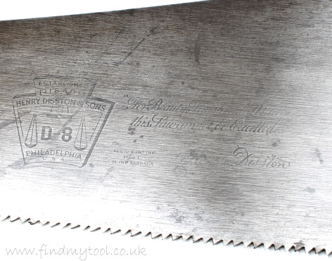 disston finger-hole saw d8